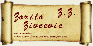 Zorilo Živčević vizit kartica